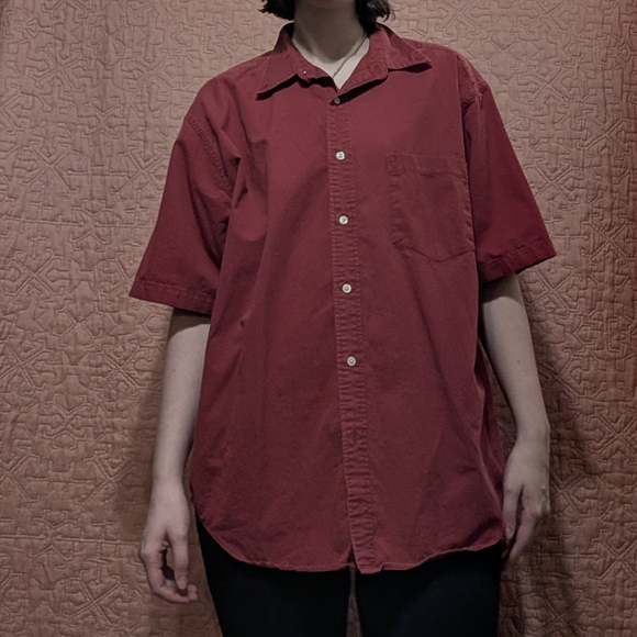 Eddie Bauer Other - Eddie Bauer Men's Casual Red Button-Down Shirt